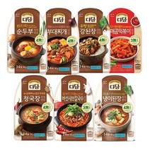 [제일제당] 다담 순두부/된장찌개 외 양념 10팩 세트, (냉장) 다담 청국장찌개x 5개 + 우렁강된장, x 5개