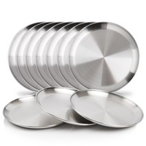 27종 국산 무광 이중스텐 원형 앞접시 캠핑 나눔그릇, 국산 스텐 원형접시 15cm x 10개