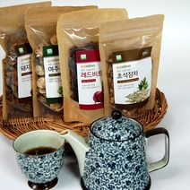 구례 지리산 말린 국산 볶은 여주차 돼지감자차 레드비트차 초석잠차 건강 4종 모음, 건강차 4종세트