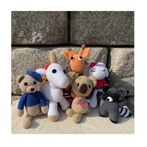 [ 장미모사 ] 코바늘 인형 뜨개 뜨개질 DIY 패키지, 너구리, 100개