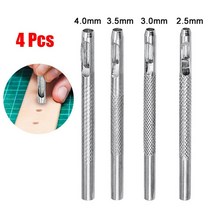 펀칭 도구 벨트 구멍 펀처 가죽 라운드 모양 펀치 키트 시계 밴드 중공 DIY 2.5mm3mm3.5mm4mm 4 개 375ea07, 단일옵션