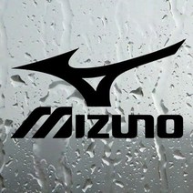 미즈노 로고 스티커 MIZUNO 야구헬멧 데칼 스티커, 미즈노01, L, 실버, 1개