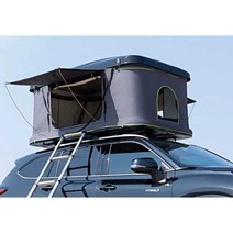 루프탑 원터치 텐트 캠핑 SUV 차량용 2-3인용 하드탑, 화이트 루프탑  베이지 천