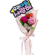 초콜릿꽃다발 킨더요정꽃다발 비누꽃다발 재롱잔치 발표회 유치원 졸업식 선물 꽃다발, 04_우리아들사랑해, 02_핑크