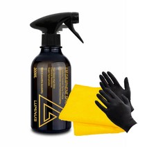 루미너스 블랙 그래핀 에디션 500ml 장갑타월 세트, 블랙 그래핀 에디션 500ml+타월장갑