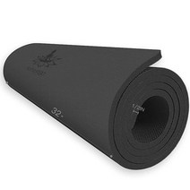 미국발송 Hatha Yoga 매우 두꺼운 TPE 요가 매트 - 182.9 x 81.3cm(72 x 32인치) 두께 1.3cm(1/2인치) - 친환경 SGS 인증 - 홈짐 여행 및, Black