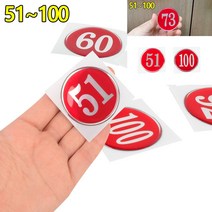 에폭시 번호판 레드 51~100 1P 51 비즈핸드폰스트랩 분실방지용품 스프링줄 어린이집가방키링 늘어나는재질 전화, 80