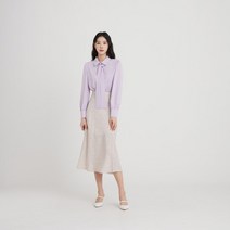 랩 리본타이 어깨셔링 블라우스