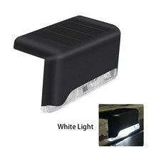 태양 갑판 조명 야외 단계 빛 방수 난간 계단 울타리 마당 오 통로 정원, 02 Black shell White_01 1PC