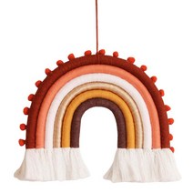 7 레이어 마크라메 레인보우 벽 교수형 태피스트리 수제 펜던트 술 DIY 로프 장식 보육 기숙사 놀이방 방, 실, 스타일 C