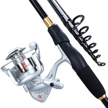 한 치낚시대 낚싯대 릴 콤보 섹션 스피닝 로드 및 기어 비율 시리즈 페스카, 7.24  - 1000