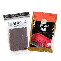 돈 육포 450g 소고기 쇠고기 돼지 돈육포 주전부리 건어물 간식 안주 혼술, 소고기육포 170g x 2개