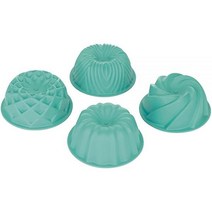 Nordic Ware 69800M 마이크로 미니 번트 세트 1컵 4개 블루