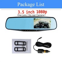 미러 레코더 dash 캠 1080p video registrator 4.3inch dashcam car dvrs video recorder dash cam full mirror c, 3.5인치 1렌즈, 협력사, 클래스 16g tf