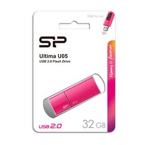 실리콘파워 SP ULTIMA U05 USB메모리 슬라이드형 핑크, 32GB, 32GB