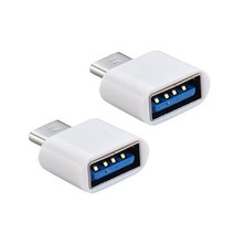 유니버설 USB C 커넥터 OTG 컨버터 타입 C 잭 스플리터 헤드폰, White