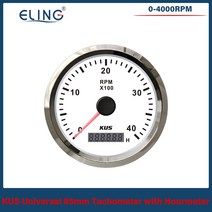 타코미터 rpm측정기 알피엠측정기 RPM측정기 Tus 범용 방수 85mm 엔진 자동차 보트 오토바이 타코미터 3000, 03 4KWS
