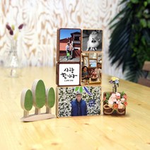 친환경 나무 납골당 추모액자 미니 봉안당 꾸미기 영구보존 사진제작 포함, 멀바우, 직사각(8x12.5cm)