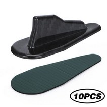 범용 EVO 스타일 ABS 지붕 상어 지느러미 스포일러 윙 키트 소용돌이 발전기 10pc PQYSFB08, Carbon Fiber