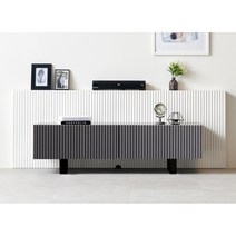 작은방원룸 트랜디모던 템바 TV대 거실서랍장(120cm) 수납형 빈티지 북유럽, 04.그레이_낮은블랙