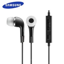 오리지널 삼성 ehs 64 블랙 이어폰 3.5mm 인이어 마이크 포함 와이어 헤드셋 안드로이드 폰 갤럭시 S6 S8 S9 플러스, [01] Black, Black, Black
