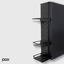 팍스리빙 NEW DUE랙 II 다용도 욕실 코너 틈새 선반 다양한 사이즈, 블랙69cm, 1개
