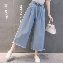도니와 여성 밴딩청바지 와일드데님팬츠 봄청바지 기본청바지 데일리룩 몸매커버 편한청바지 통넓은팬츠 출근패션 여행패션 예쁜청바지