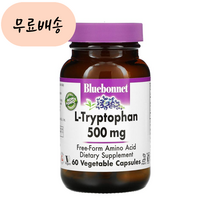 블루보넷 엘 L 트립토판 500m.g 60 배지 개입 L-Tryptophan 세로토닌, 1개, 60정, 60개