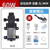 가압 펌프 스마트 자동 수도 무소음 가정용 순환 급수 온수 소형, 건열방지 60W 세트+[송수관 5m]