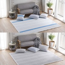 [몽쉐어] 시어서커 여름 특대형 카페트 겸 침대패드 180x210 / 200x230cm