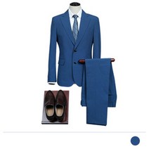  카페봄  MTS18085 청량한 블루 싱글수트(자켓 52 (XL) 품절 입기편한 정장세트 루세트 남자정자 남성 바지 여름   