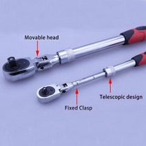 만능자동스패너 멀티 가정용 볼트 너트 풀기72 치아 1/4 "3/" 1/2 인치 텔레스코픽 래칫 스패너, 03 1-2inh-37M