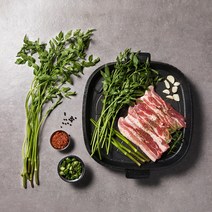 식탁이있는삶 청도 한재 미나리 삼겹살 세트 요리 즙 친환경 무농약, 7.무농약미나리800g+무항생재삼겹살800g