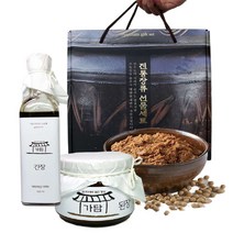 가담 아기 시판 집 된장 450g 천연암반수 국산콩 만능 조선 간장 420ml 전통장류 선물세트, 1세트