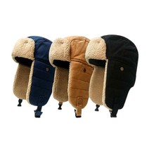 [더이픽] 남녀공용 뽀글이 패딩 양털 군밤모자 방한귀마개 모자 KA-A11196