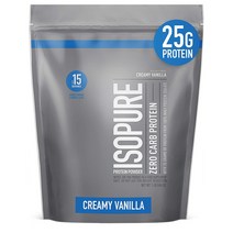 Isopure Zero Carb Protein Powder Keto Friendly Creamy Vanilla 아이소퓨어 제로 카브 프로틴 파우더 크리미 바닐라 454g(1lb), 1개