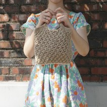 슬로우모먼츠 메이플 미니 가방 - 코바늘 가방 만들기 DIY 패키지, 초콜릿