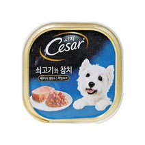 시저 반려견 주식캔, 소+참치, 100g, 17개