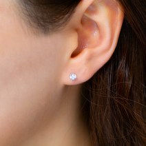 [다이아1부귀고리] [쥬엘 팩토리]﻿ 14K 포 프롱 1부 다이아몬드 귀걸이