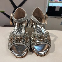 [탈렌트키즈] 논현점 풀큐빅샌들 실버 또각또각 소리내며 걸어보세요 여아들