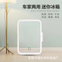 가방 차량겸용 휴대용 거울 공장직판 4L집 표면 LED 소형냉장고, C01-231724.5cm, T01-흰색