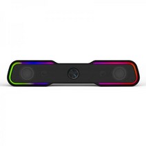 HP 멀티미디어 2채널 RGB 레인보우 LED 게이밍 사운드바 스피커 DHE-6002 블랙