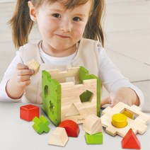 첫돌선물 큐브블럭 도형맞추기 원목장난감 만1세교구 끼우기장난감