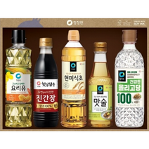 청정원 드림 5호 명절선물세트(요리유+요리당+맛술+진간장+식초), 1세트