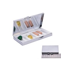 1 주 동안 의약품 주최자 알약 상자에 대 한 1PCS 7 그리드 접는 금속 알 약 케이스 컨테이너 도매, 보여진 바와 같이, 하나