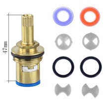 세탁기 급수 밸브 탭 스풀 교체 빠른 개방 수도꼭지 액세서리 세라믹 디스크 앰프 실리콘 와셔 개스킷 인서트, 없음