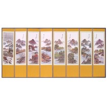 명절 시제 차례 제사 8칸 산수화 병풍 차례상병풍, 반야심경