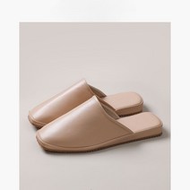 고급 양가죽 실내 슬리퍼 사무실 병원 앞막힌 슬리퍼 핑크 커플실내화, 하이 캬멜