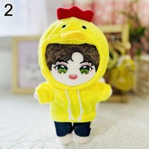 스타일 코튼 봉제 인형 완구 액세서리 미니 의류 20cm 인형 옷 반바지 후드 미니 모피 코트 인형 옷 파자마 코튼, 2