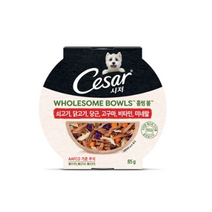 시저 성견용 홀썸볼 쇠고기 닭 당근 고구마 습식사료 10p, 5세트, 85g, 소